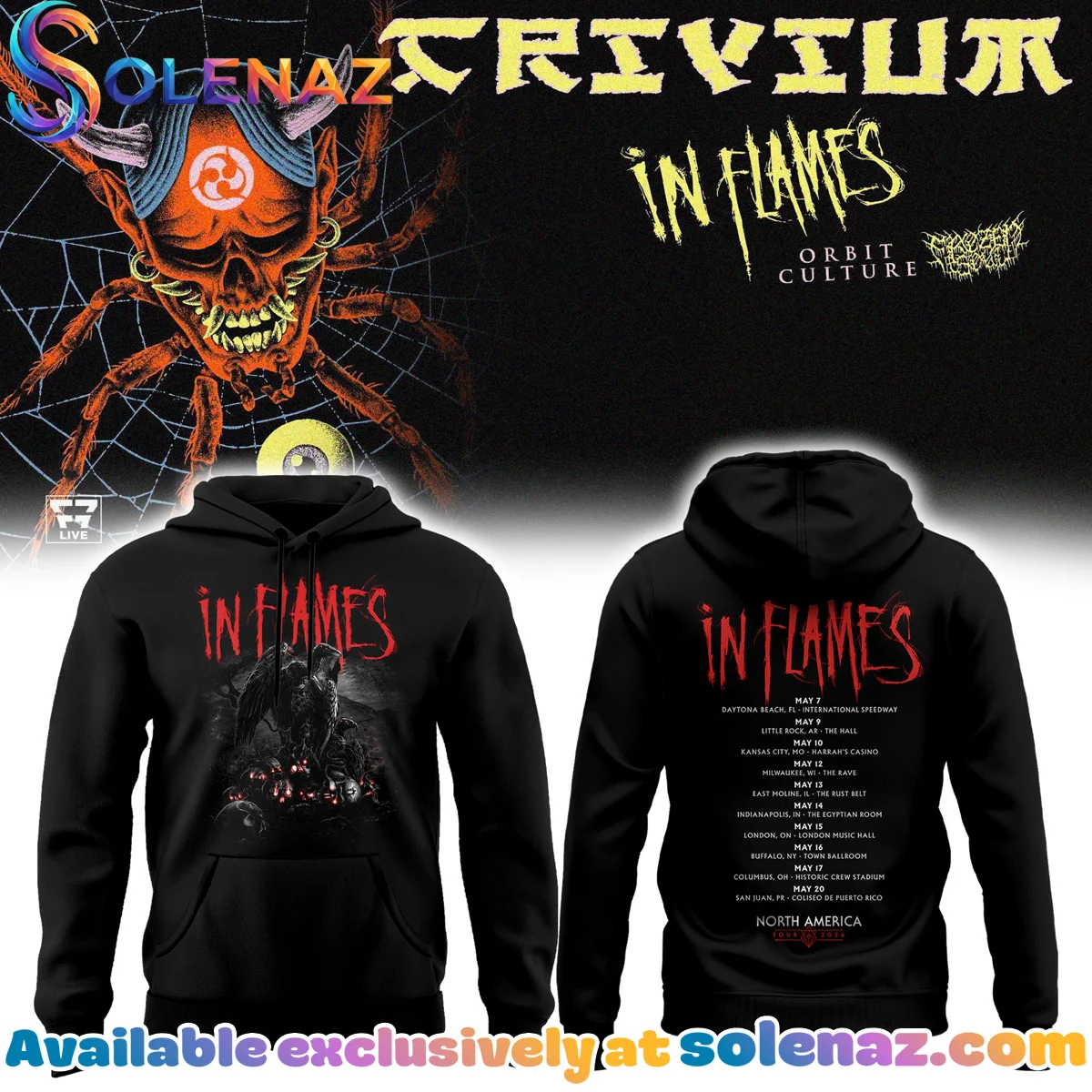 In Flames The Crown In The Grave Tour T-Shirt & Hoodie [Drop 6]
