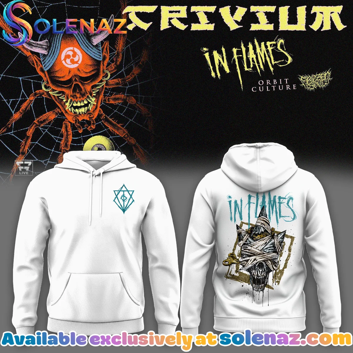 In Flames The Crown In The Grave Tour T-Shirt & Hoodie (Style 7)