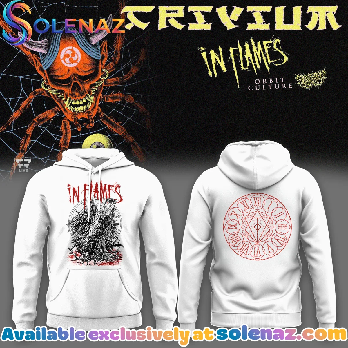 In Flames The Crown In The Grave Tour T-Shirt & Hoodie (Design 8)