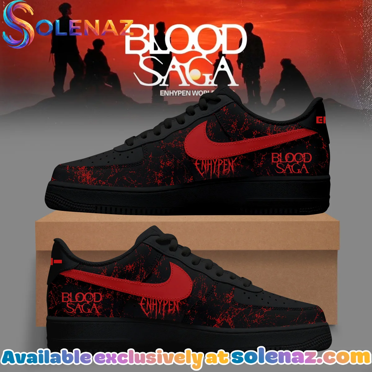 ENHYPEN Inferno Custom Air Force 1 & Jordan 1 Shoes