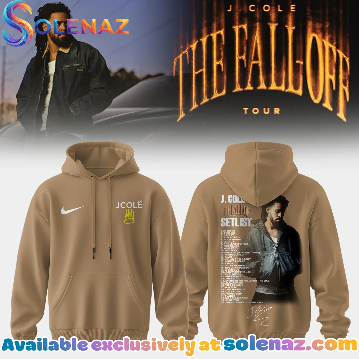 J Cole The Fall-Off Tour T-Shirt & Hoodie [Batch 1]