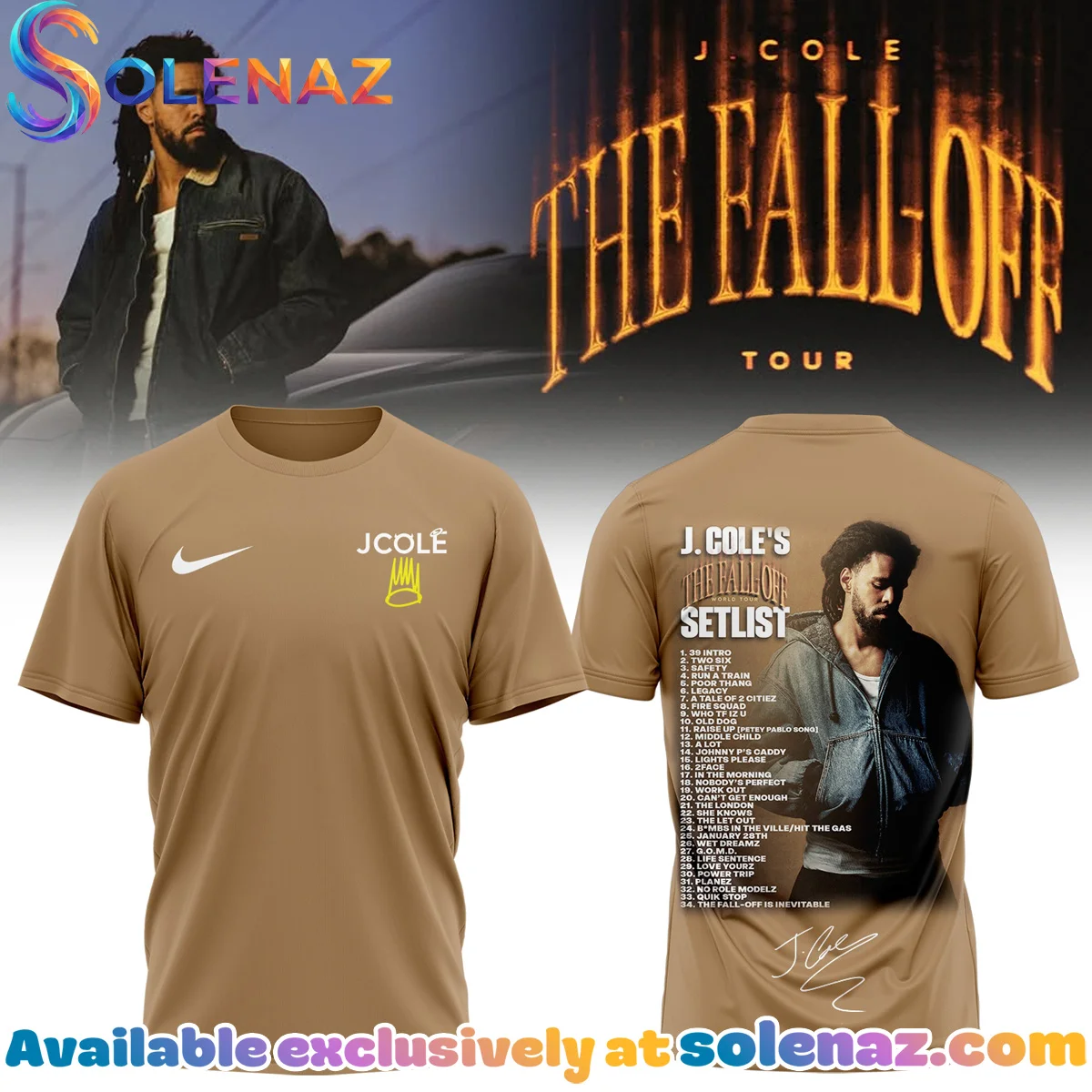 J Cole The Fall-Off Tour Shirt & Hoodie - Part 8