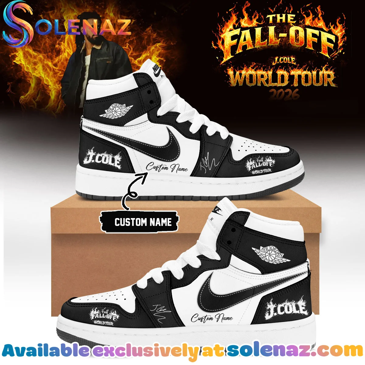 J Cole The Fall-Off Tour Custom Air Force 1 & Jordan 1 Shoes [Batch 5]