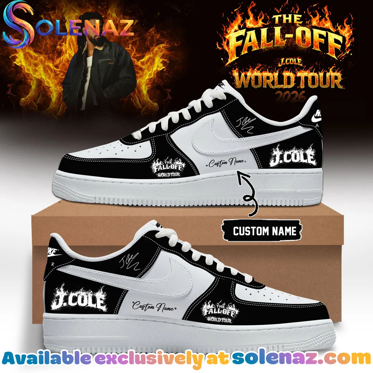 J Cole The Fall-Off Tour Custom Air Force 1 & Jordan 1 Shoes [Drop 4]