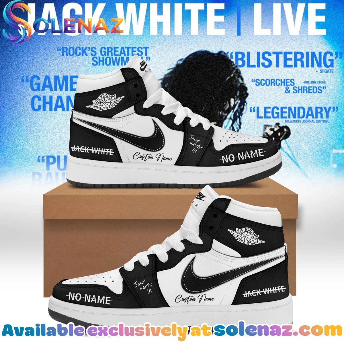 Jack White Live Custom Air Force 1 & Jordan 1 Shoes [Batch 6]