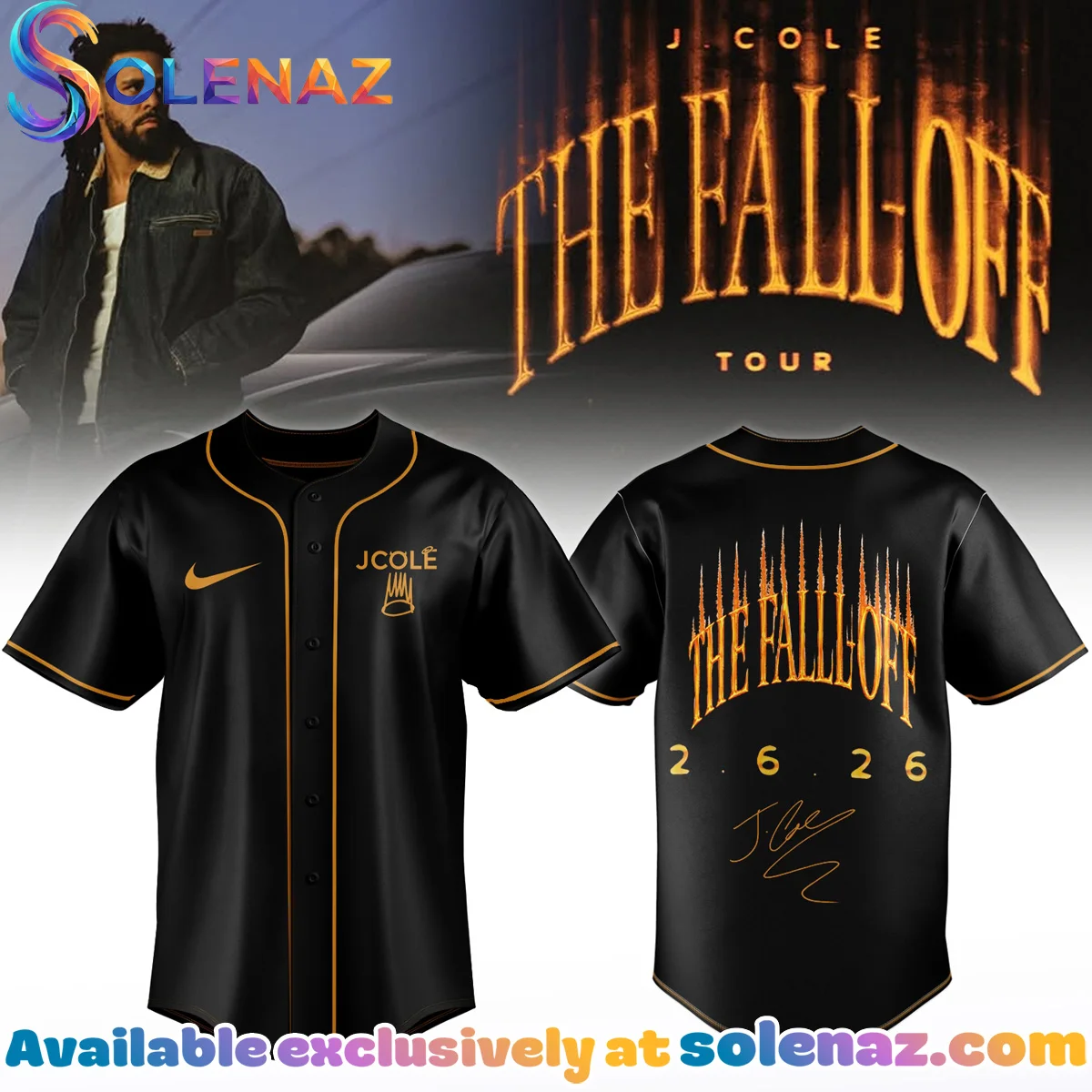 JCole The Fall-Off Tour Jersey (Design 4)
