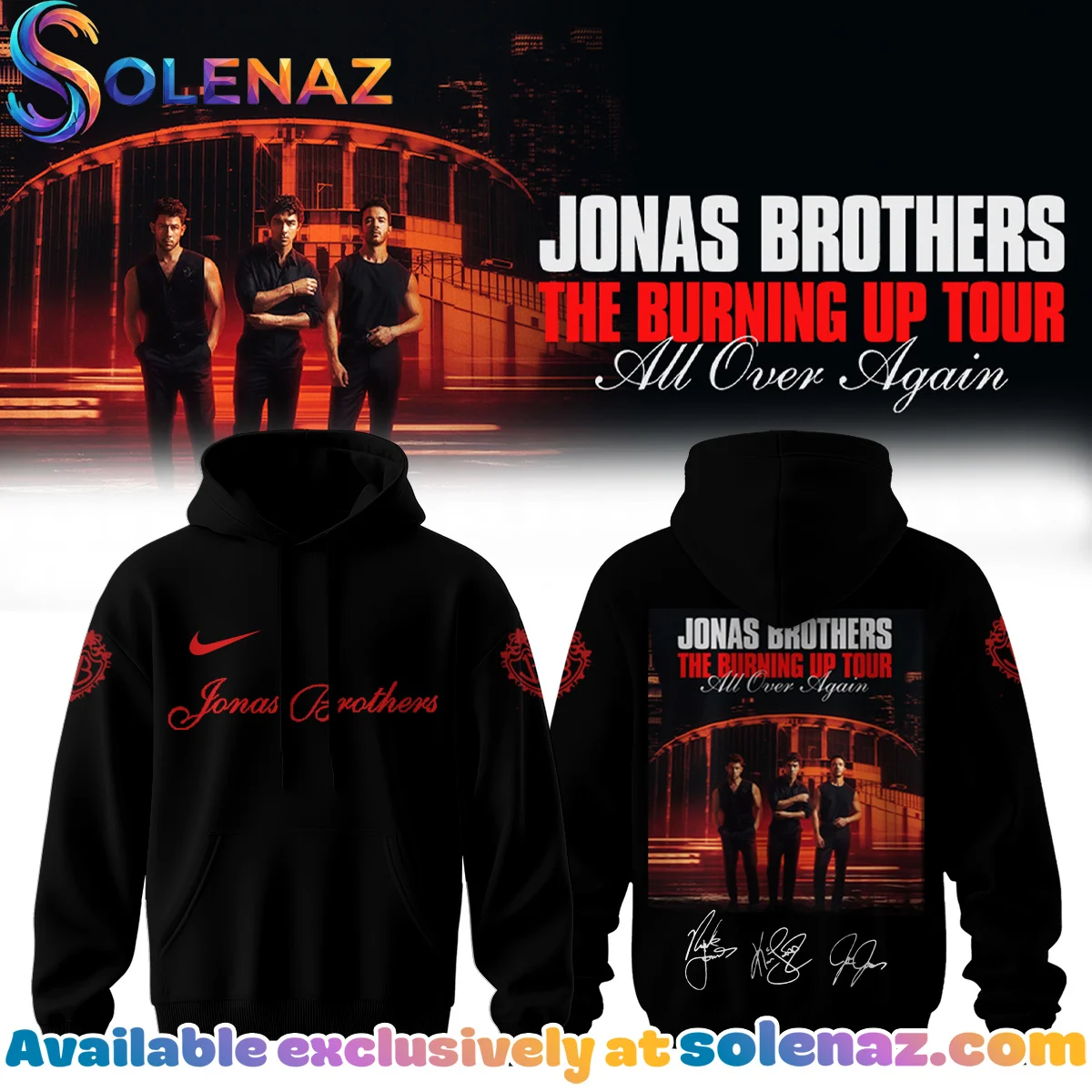 Jonas Brothers The Burning Up Tour Shirt & Hoodie - Variant 2