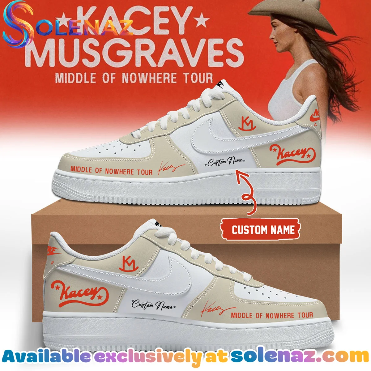 Kacey Musgraves Middle of Nowhere Tour Custom Air Force 1 & Jordan 1 Shoes - Variant 5