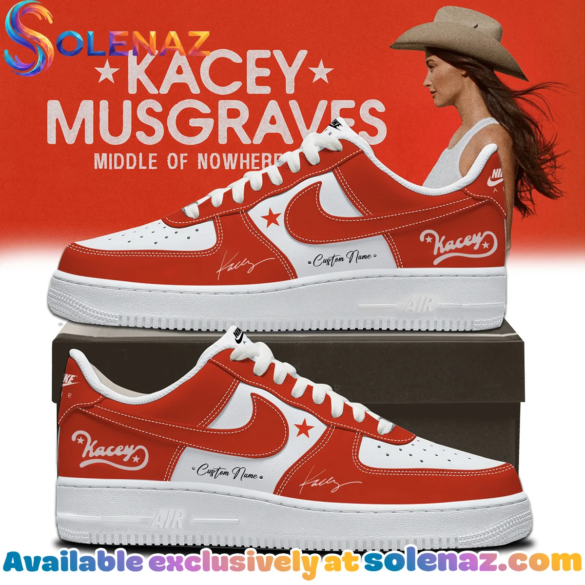 Kacey Musgraves Middle of Nowhere Tour Custom Air Force 1 & Jordan 1 Shoes - Part 19