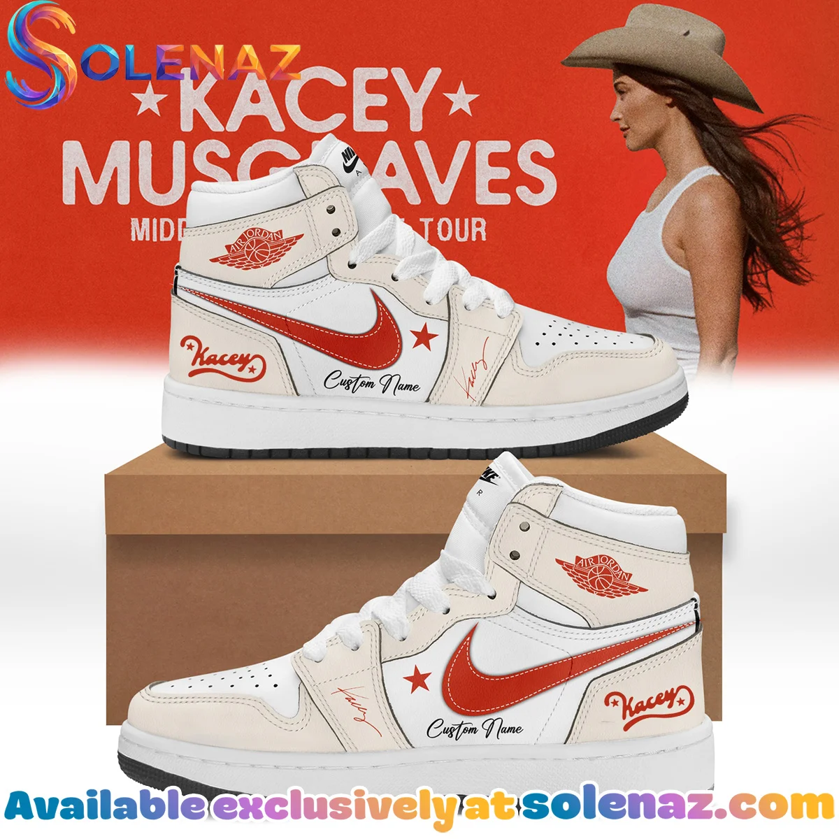Kacey Musgraves Middle of Nowhere Tour Custom Air Force 1 & Jordan 1 Shoes [Drop 1]