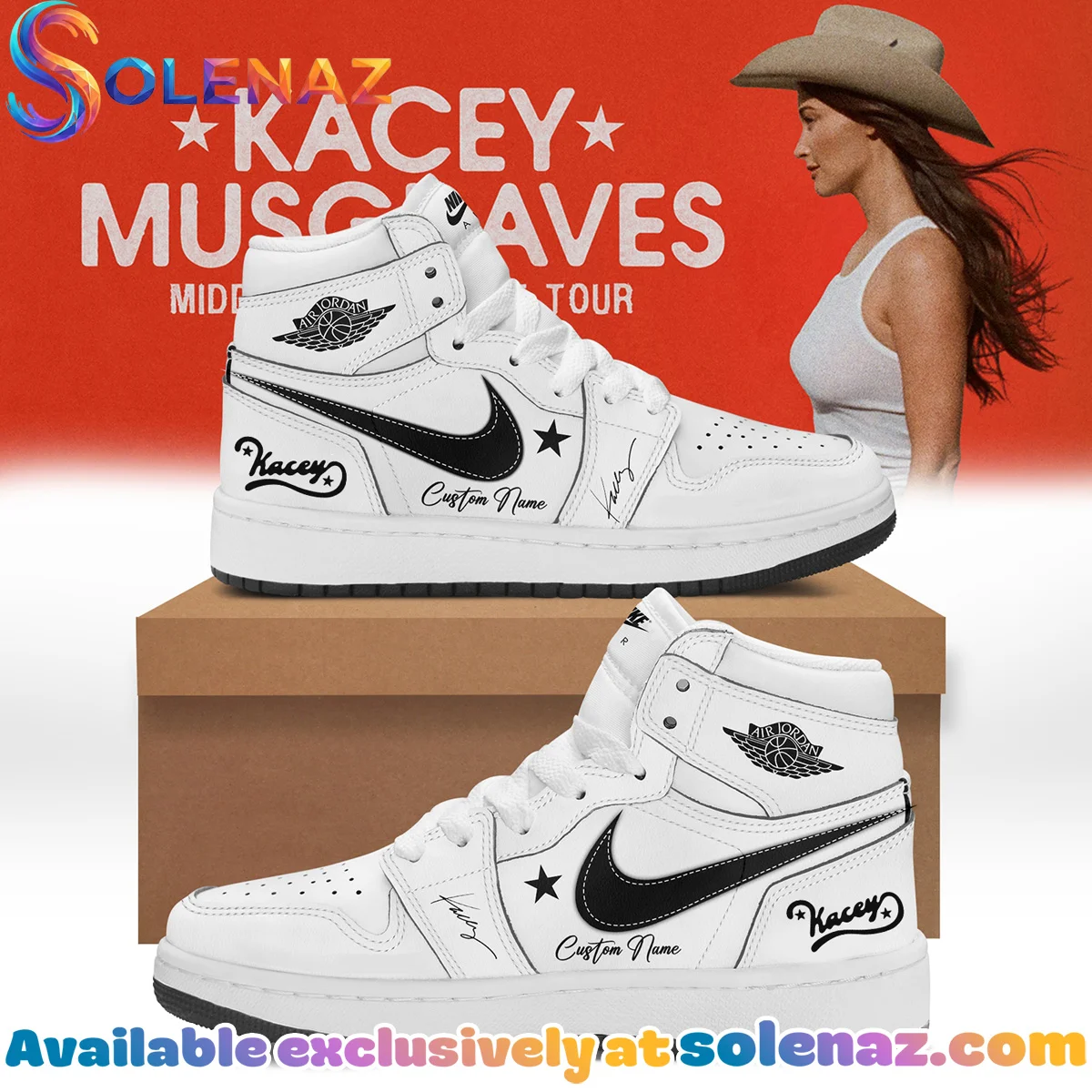 Kacey Musgraves Middle of Nowhere Tour Custom Air Force 1 & Jordan 1 Shoes (Release 3)