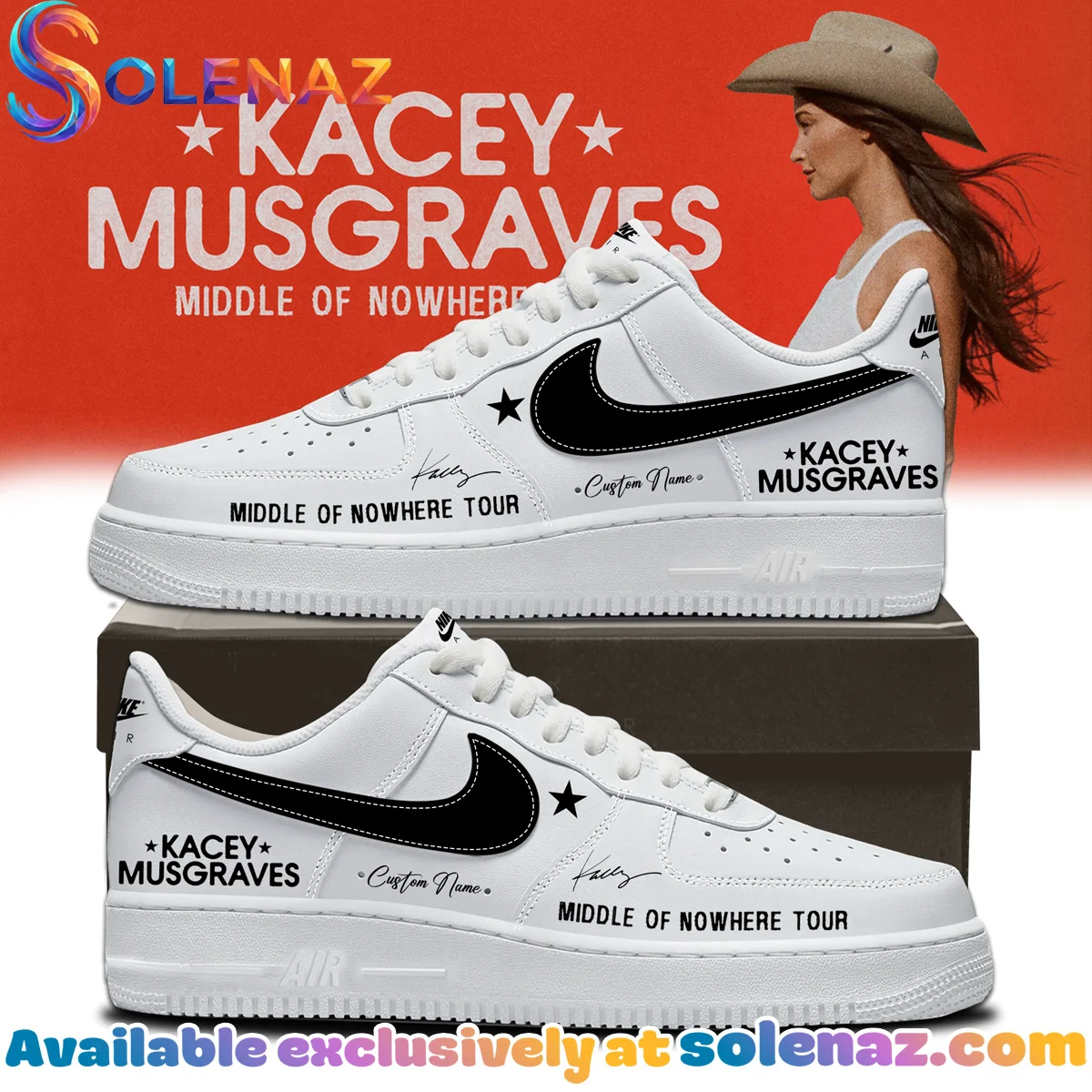Kacey Musgraves Middle of Nowhere Tour Custom Air Force 1 & Jordan 1 Shoes (Release 4)