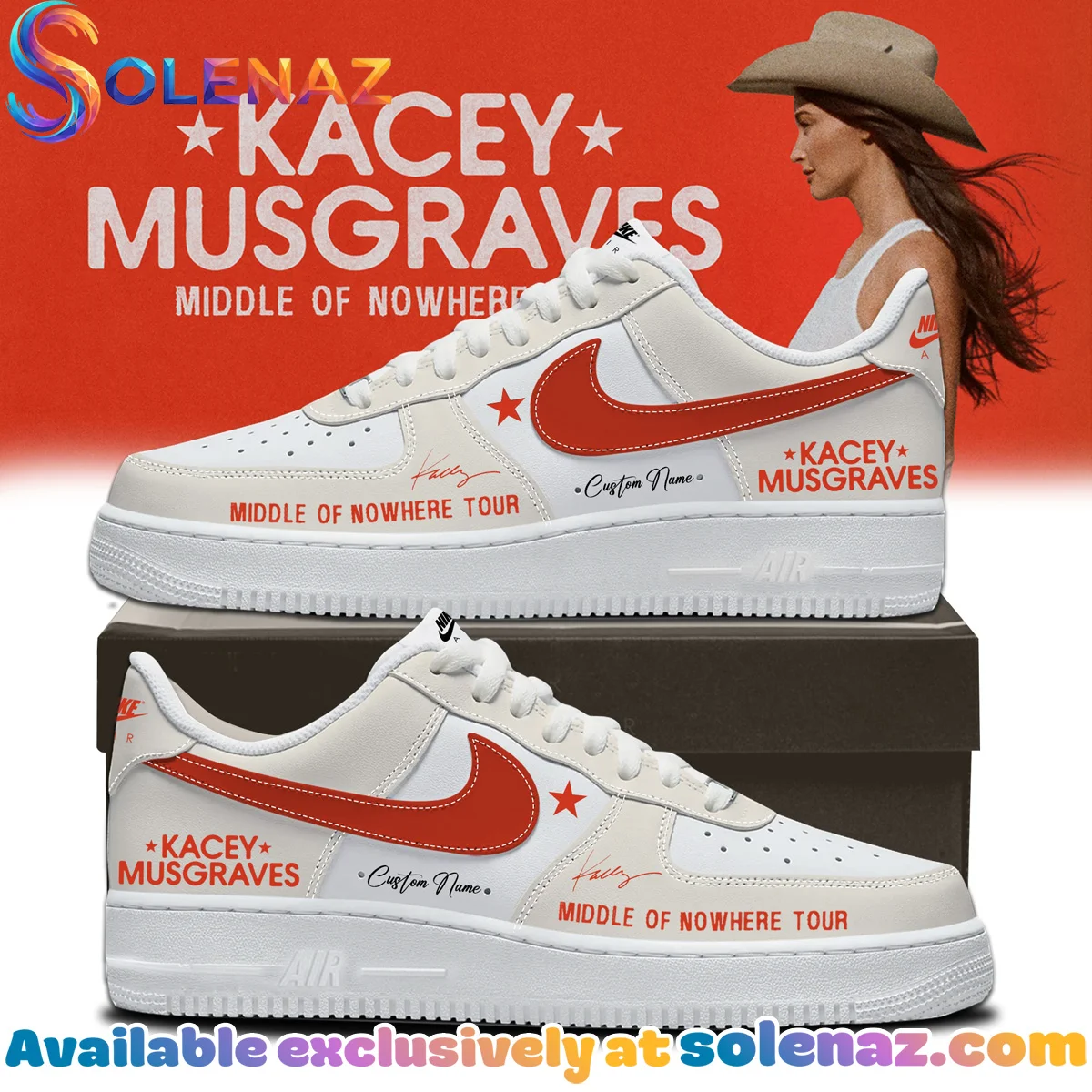 Kacey Musgraves Middle of Nowhere Tour Custom Air Force 1 & Jordan 1 Shoes [Batch 12]