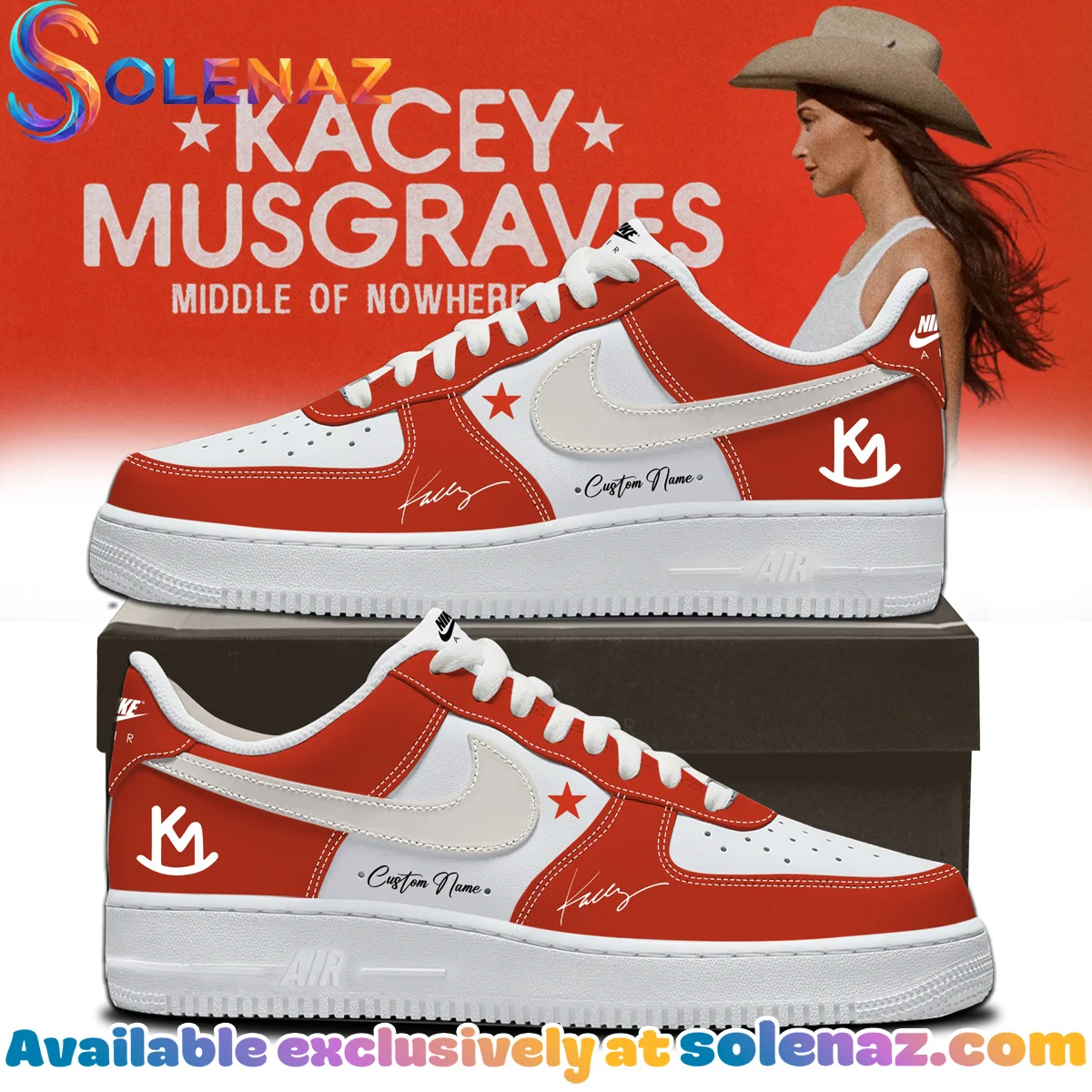 Kacey Musgraves Middle of Nowhere Tour Custom Air Force 1 & Jordan 1 Shoes (Release 1)