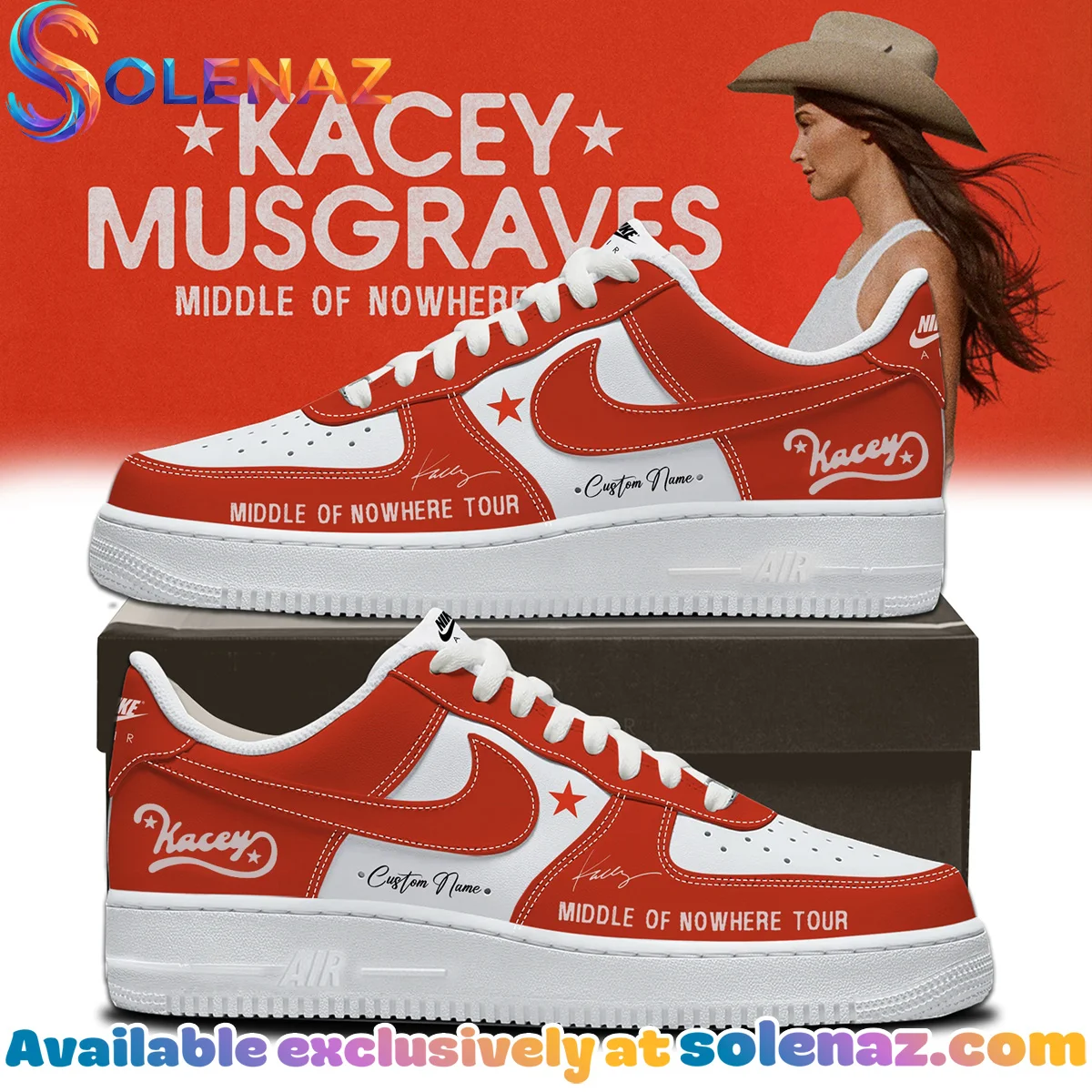 Kacey Musgraves Middle of Nowhere Tour Custom Air Force 1 & Jordan 1 Shoes - Part 12