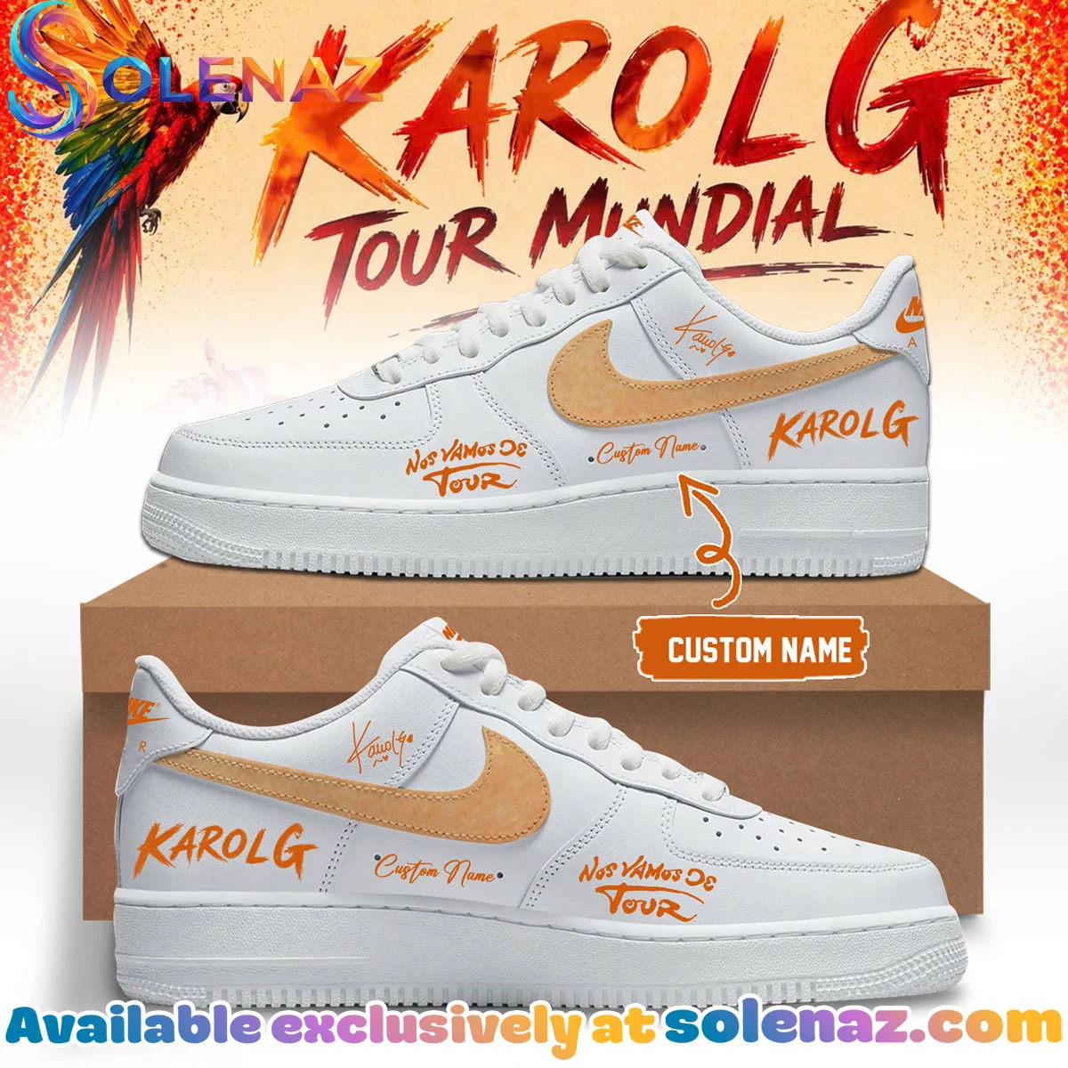 Karol G Nos Vamos de Tour Custom Air Force 1 & Jordan 1 Shoes (Style 4)