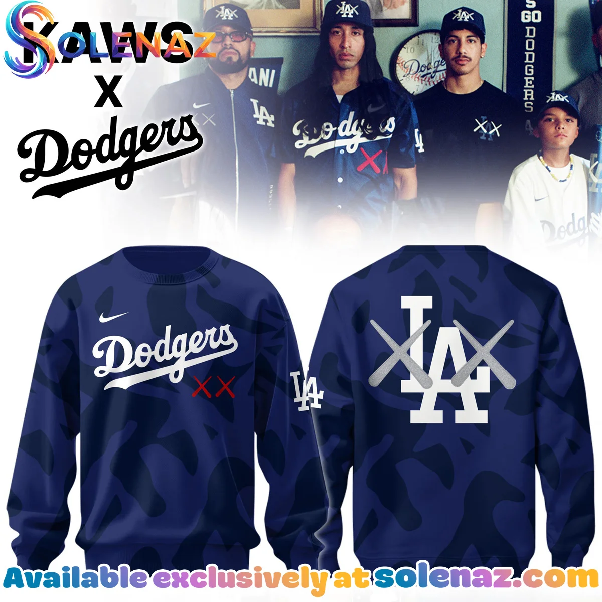Kaws x Dodgers Shirt & Hoodie (Design 4)