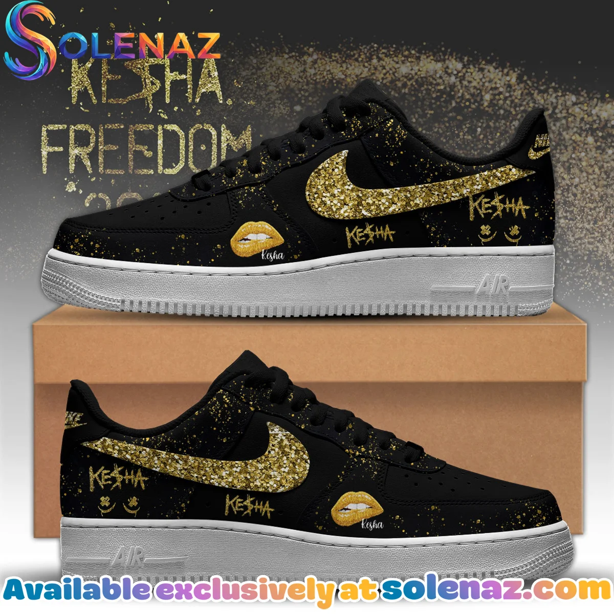 Kesha The Freedom Tour Custom Air Force 1 & Jordan 1 Shoes (Release 8)