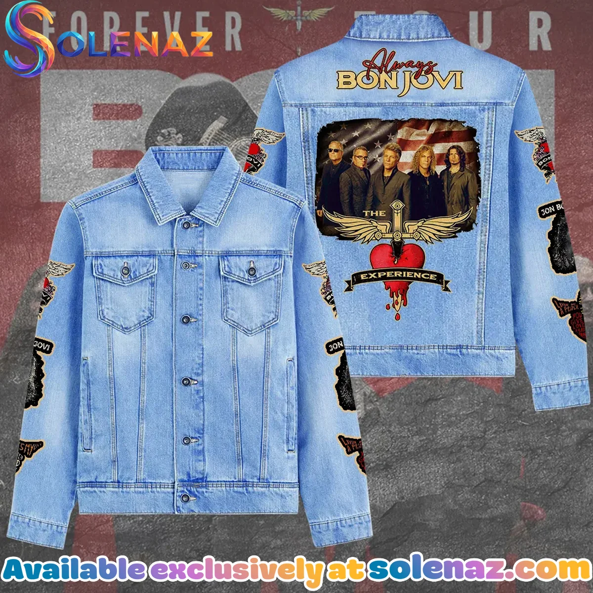Bon Jovi Forever Tour Denim Jacket (Style 11)