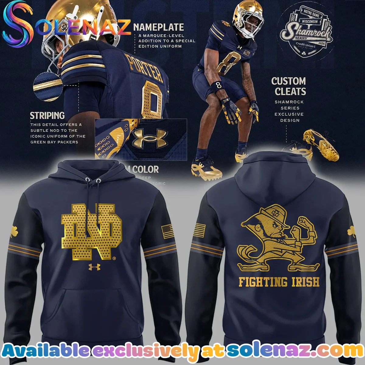 Notre Dame Football Shamrock Series T-Shirt & Hoodie - Variant 1