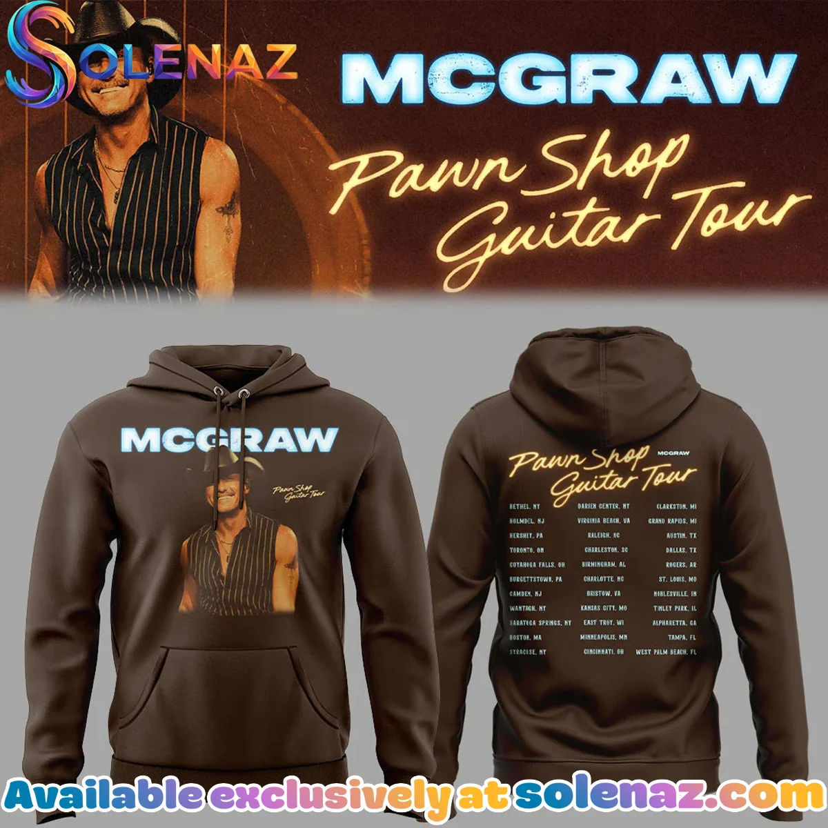 Pawn Shop Guitar Tour Bethel NY T-Shirt & Hoodie - Series 2