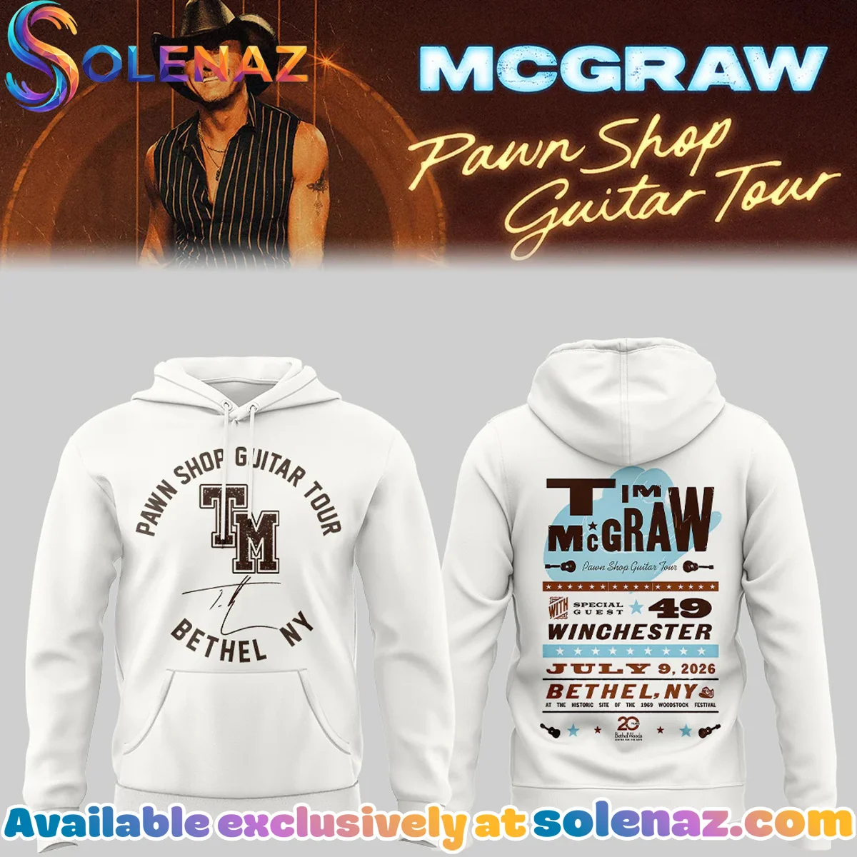 Pawn Shop Guitar Tour Bethel NY T-Shirt & Hoodie - Variant 1