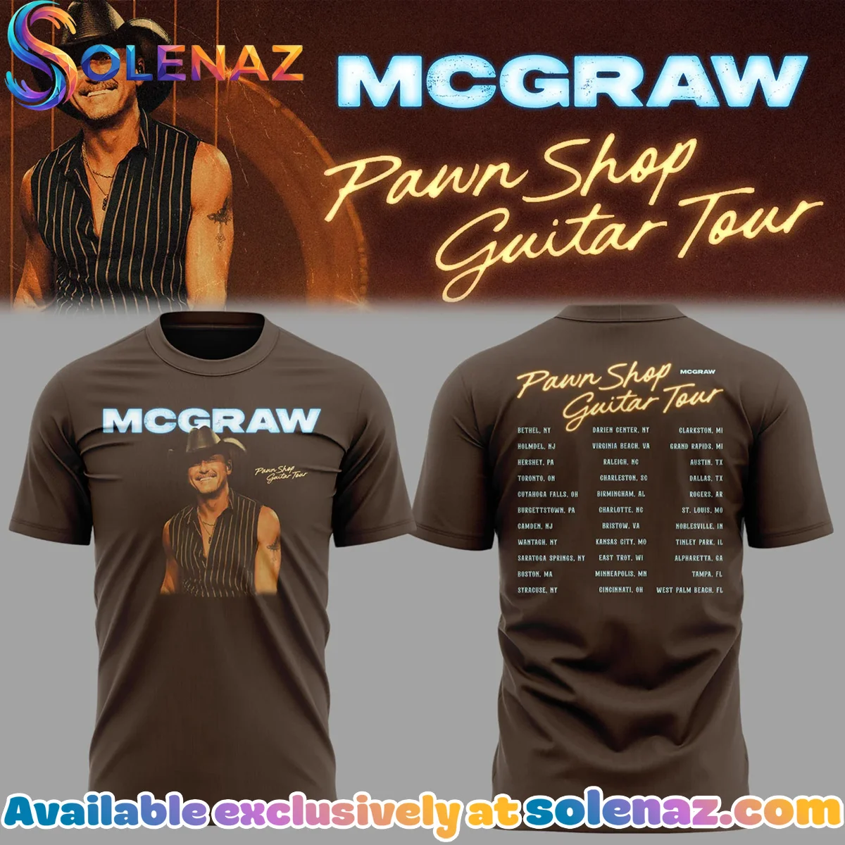 Pawn Shop Guitar Tour Bethel NY Shirt & Hoodie [Drop 8]