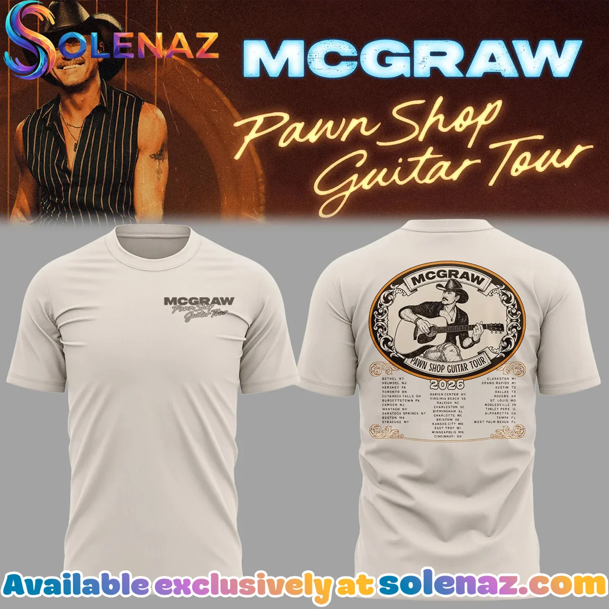 Pawn Shop Guitar Tour Bethel NY T-Shirt & Hoodie - Series 5