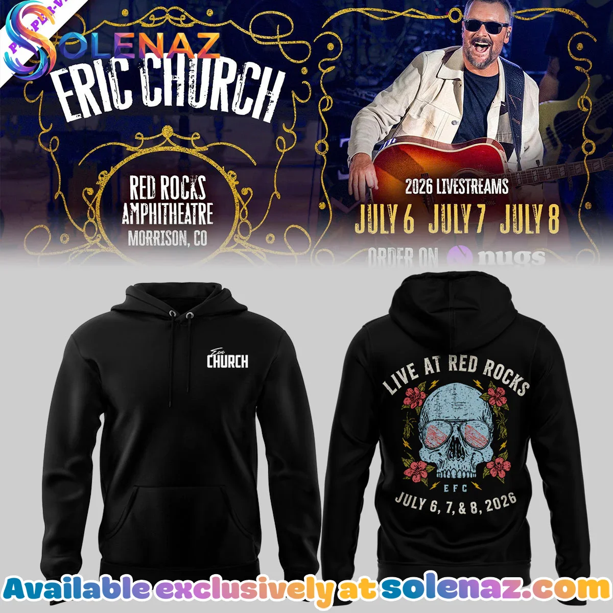 Red Rocks Amphitheatre Shirt & Hoodie (Design 1)