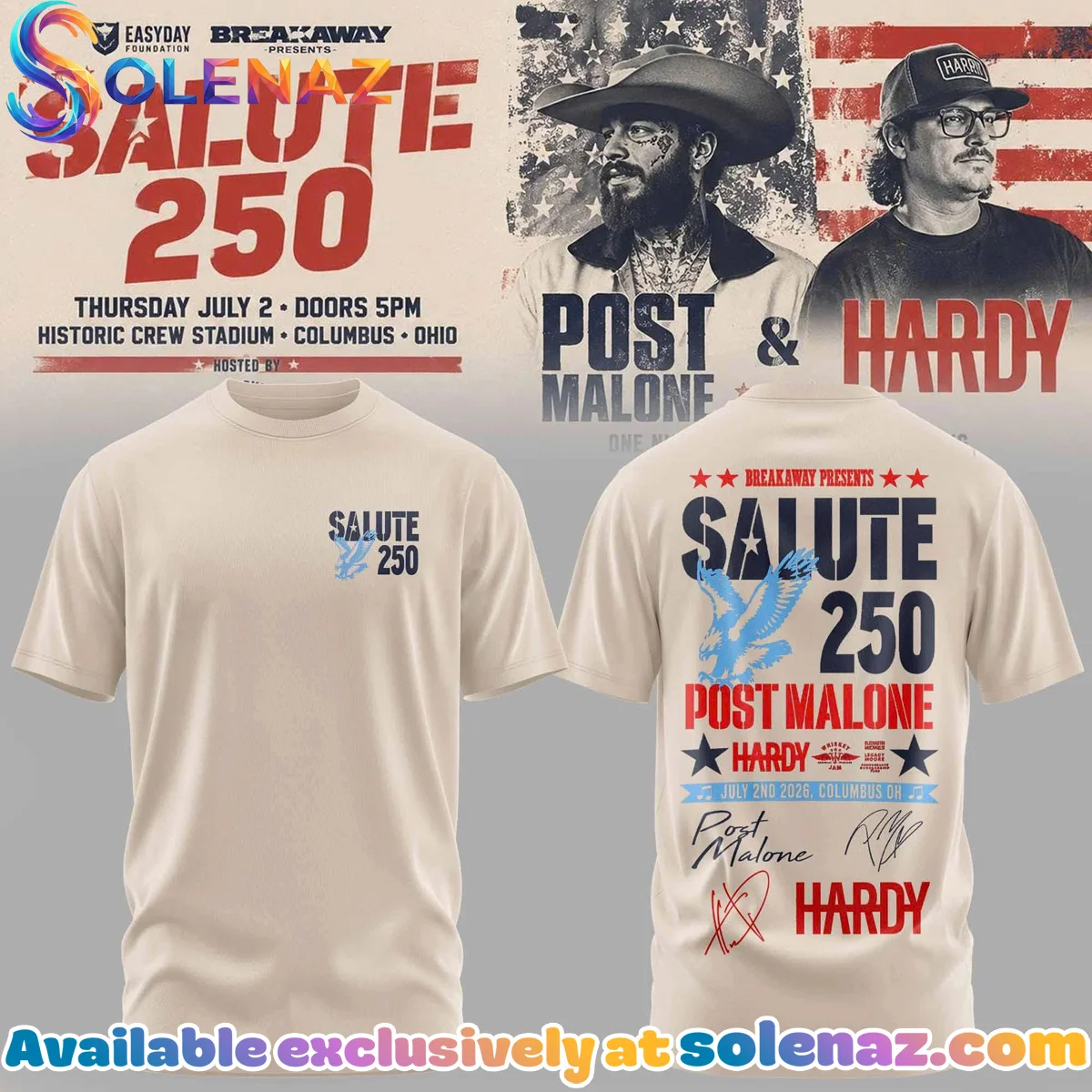 Salute 250 Columbus OH T-Shirt & Hoodie (Style 6)