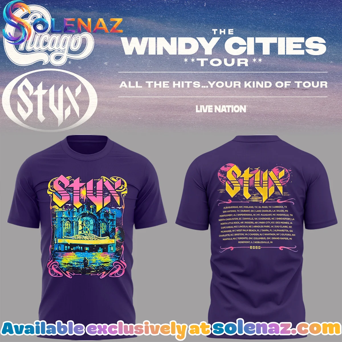 The Windy Cities Tour Shirt & Hoodie - Variant 4