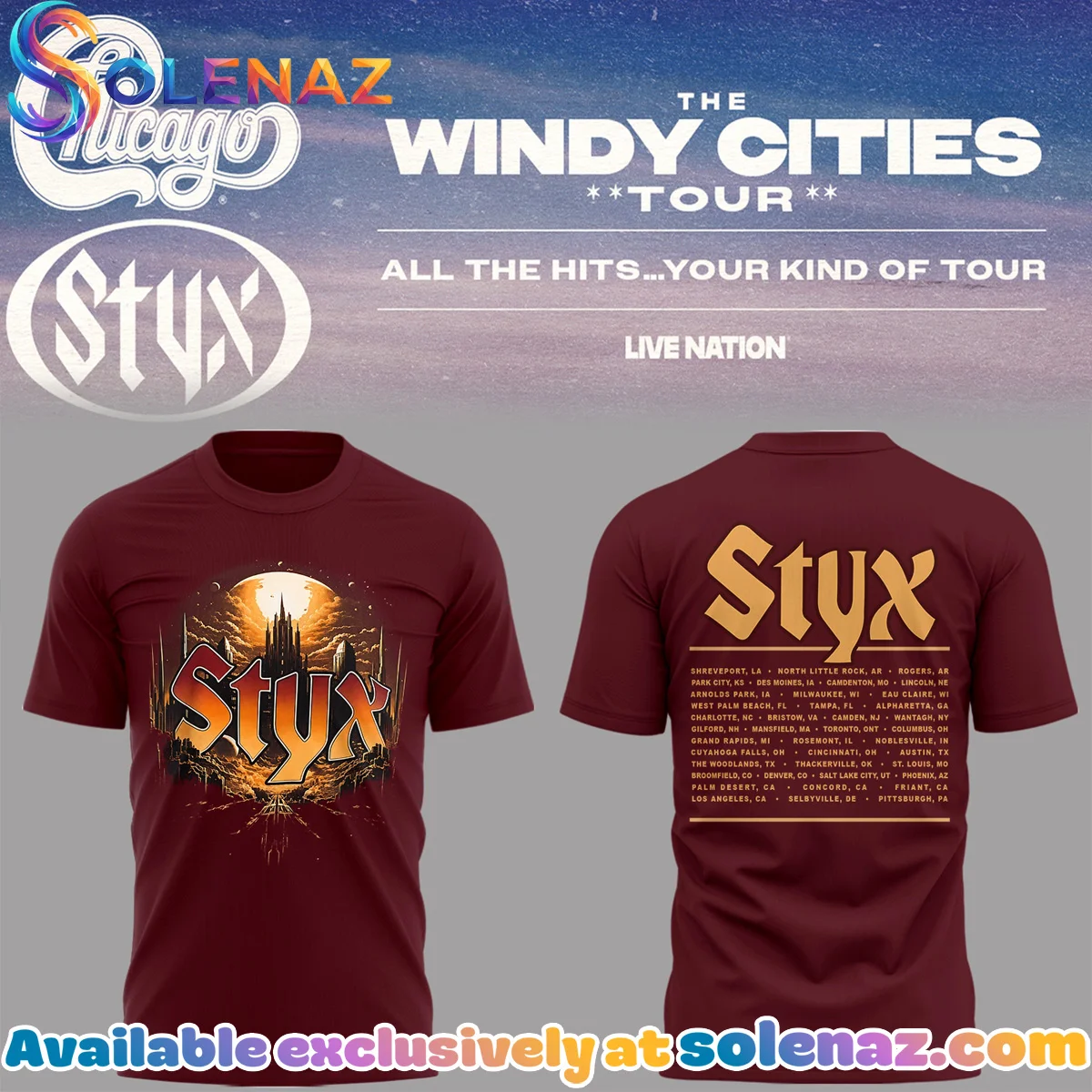 The Windy Cities Tour Shirt & Hoodie (Release 5)