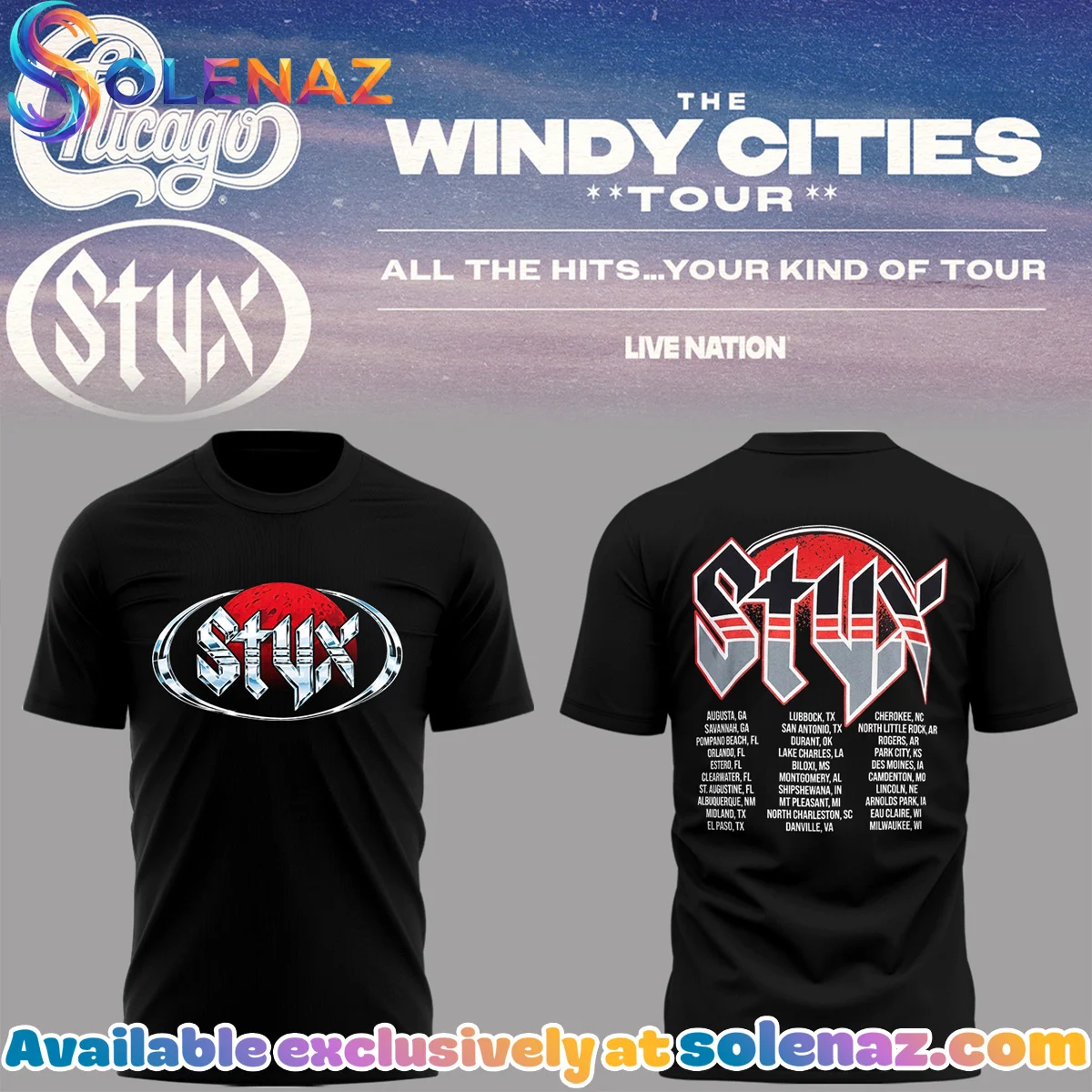 The Windy Cities Tour Shirt & Hoodie - Series 8