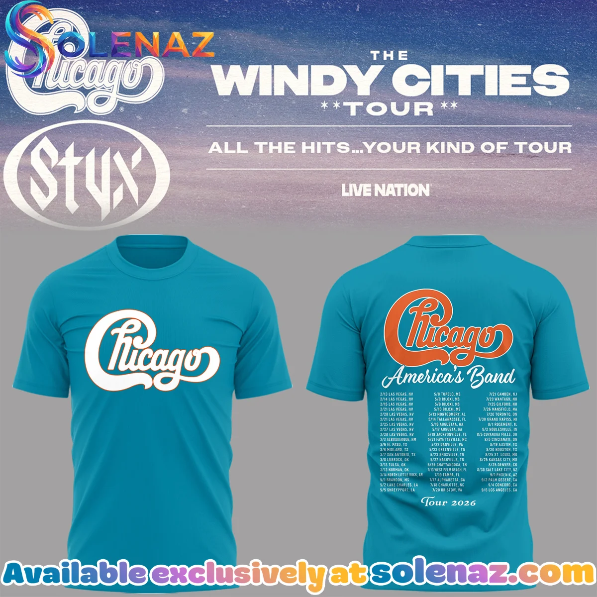 The Windy Cities Tour Shirt & Hoodie (Release 17)