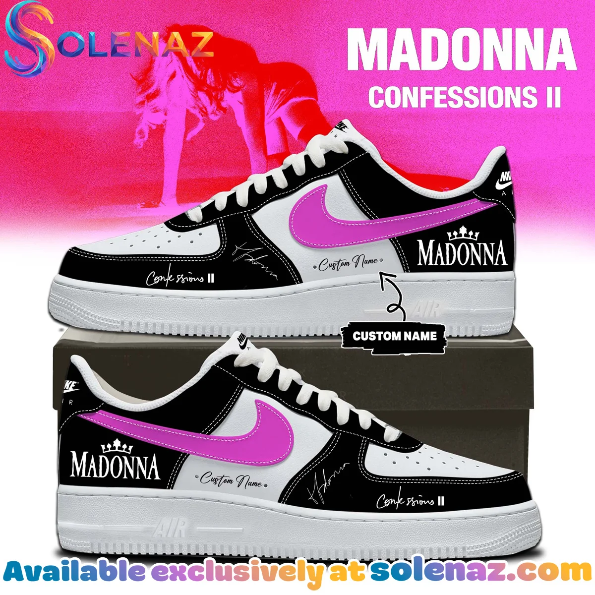 Madonna Confessions II Custom Air Force 1 & Jordan 1 Shoes (Design 17)