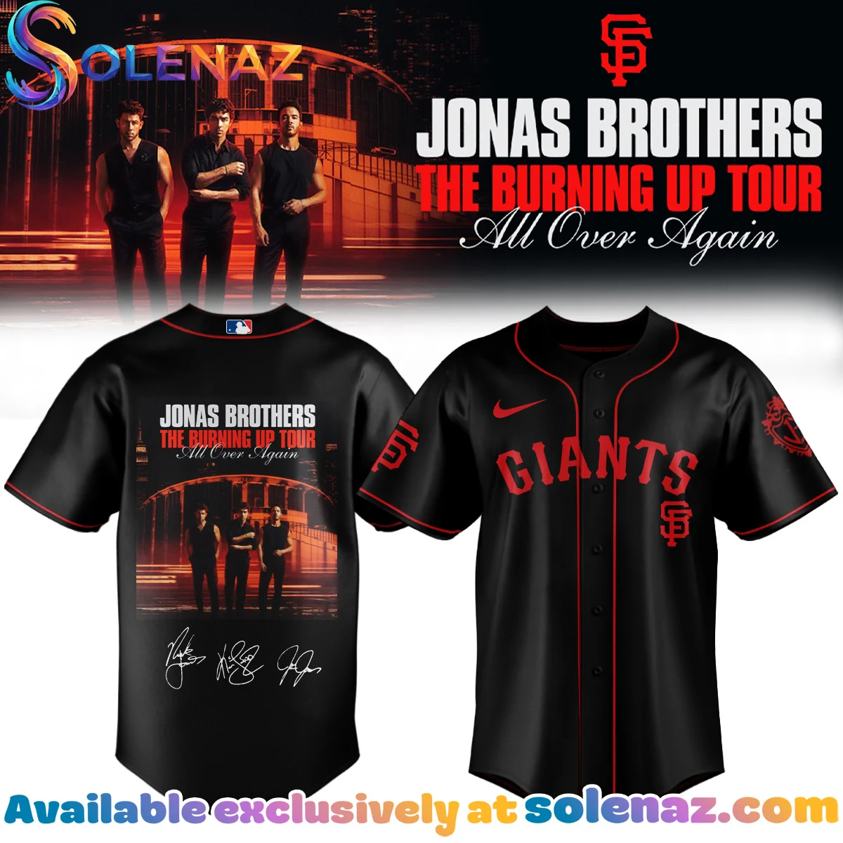 MLB x Jonas Brothers The Burning Up Tour Jersey (Style 1) MLB x Jonas Brothers The Burning Up Tour Jersey (Style 1)