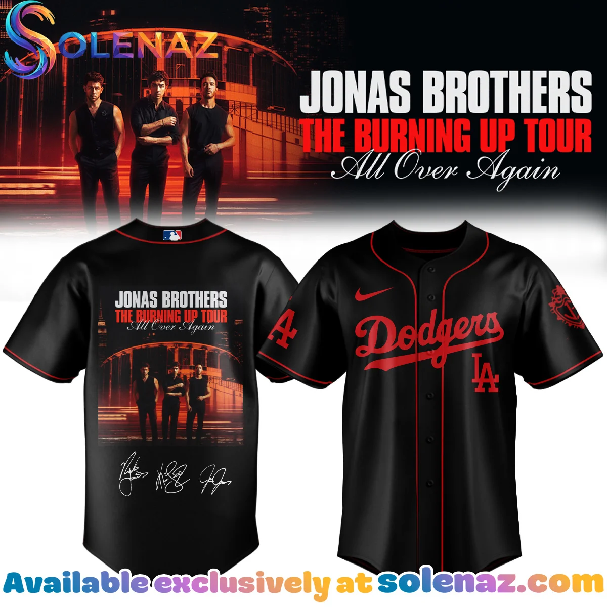 MLB x Jonas Brothers The Burning Up Tour Jersey (Style 1) MLB x Jonas Brothers The Burning Up Tour Jersey (Style 1)