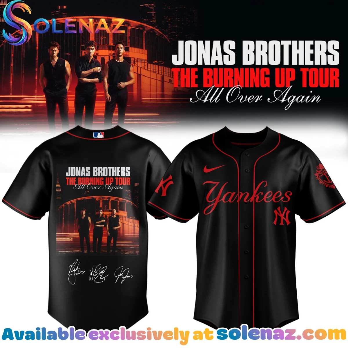 MLB x Jonas Brothers The Burning Up Tour Jersey (Style 1) MLB x Jonas Brothers The Burning Up Tour Jersey (Style 1)