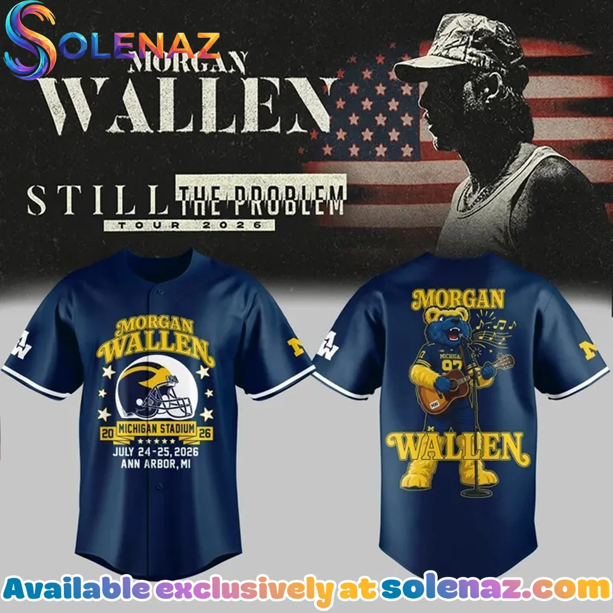 Morgan Wallen x Michigan Football Still The Problem Tour Jersey (Design 1)