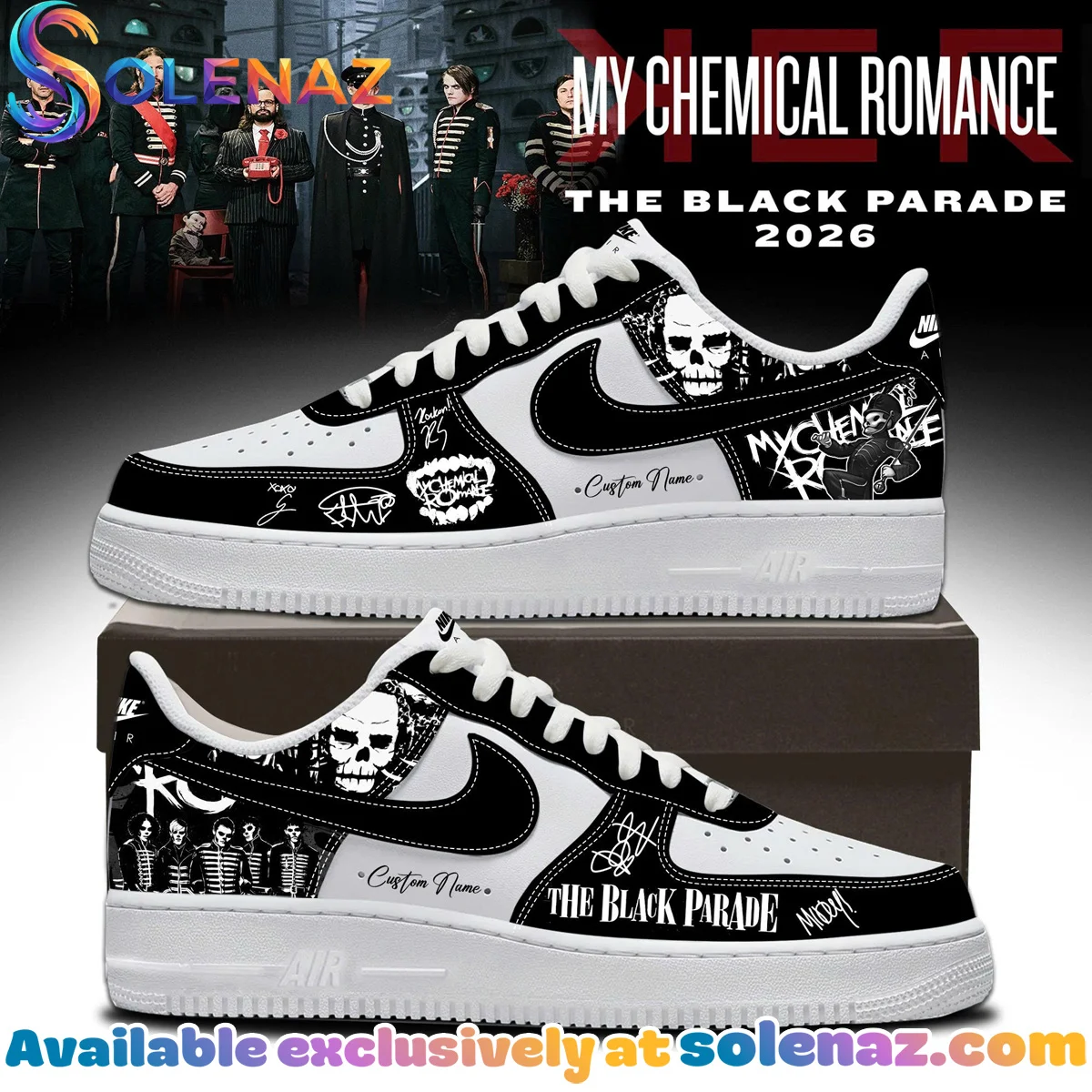 My Chemical Romance The Black Parade Custom Air Force 1 & Jordan 1 Shoes