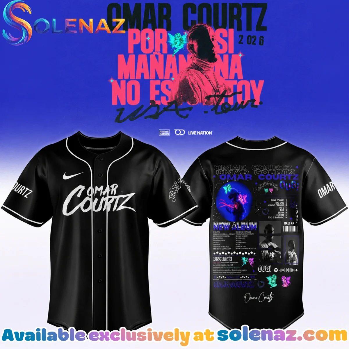 Omar Courtz Por Si Mañana No Estoy World Tour Jersey (Style 4)