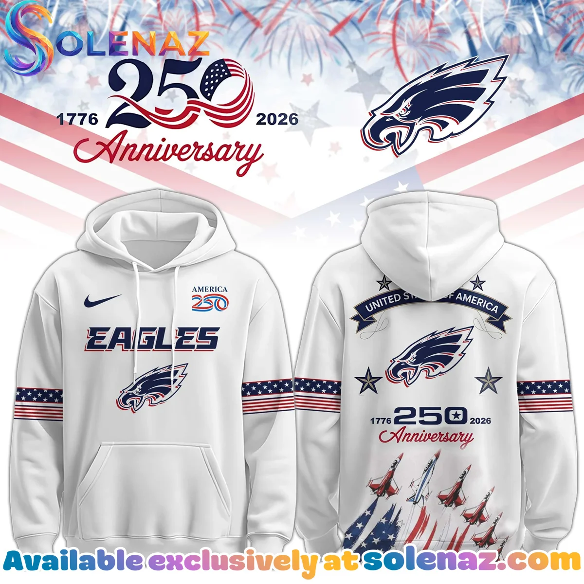 Philadelphia Eagles United States Semiquincentennial T-Shirt & Hoodie [Batch 2]