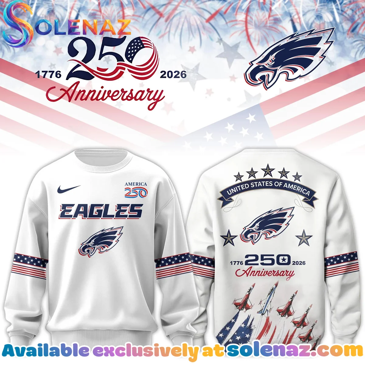 Philadelphia Eagles United States Semiquincentennial Shirt & Hoodie (Release 3)