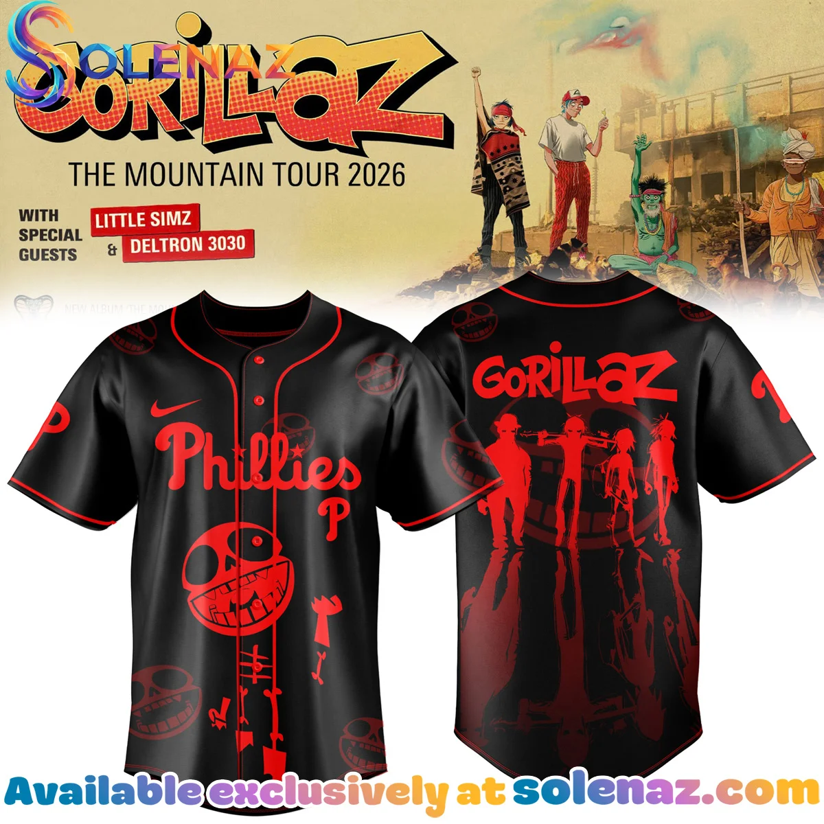 Philadelphia Phillies x Gorillaz Jersey
