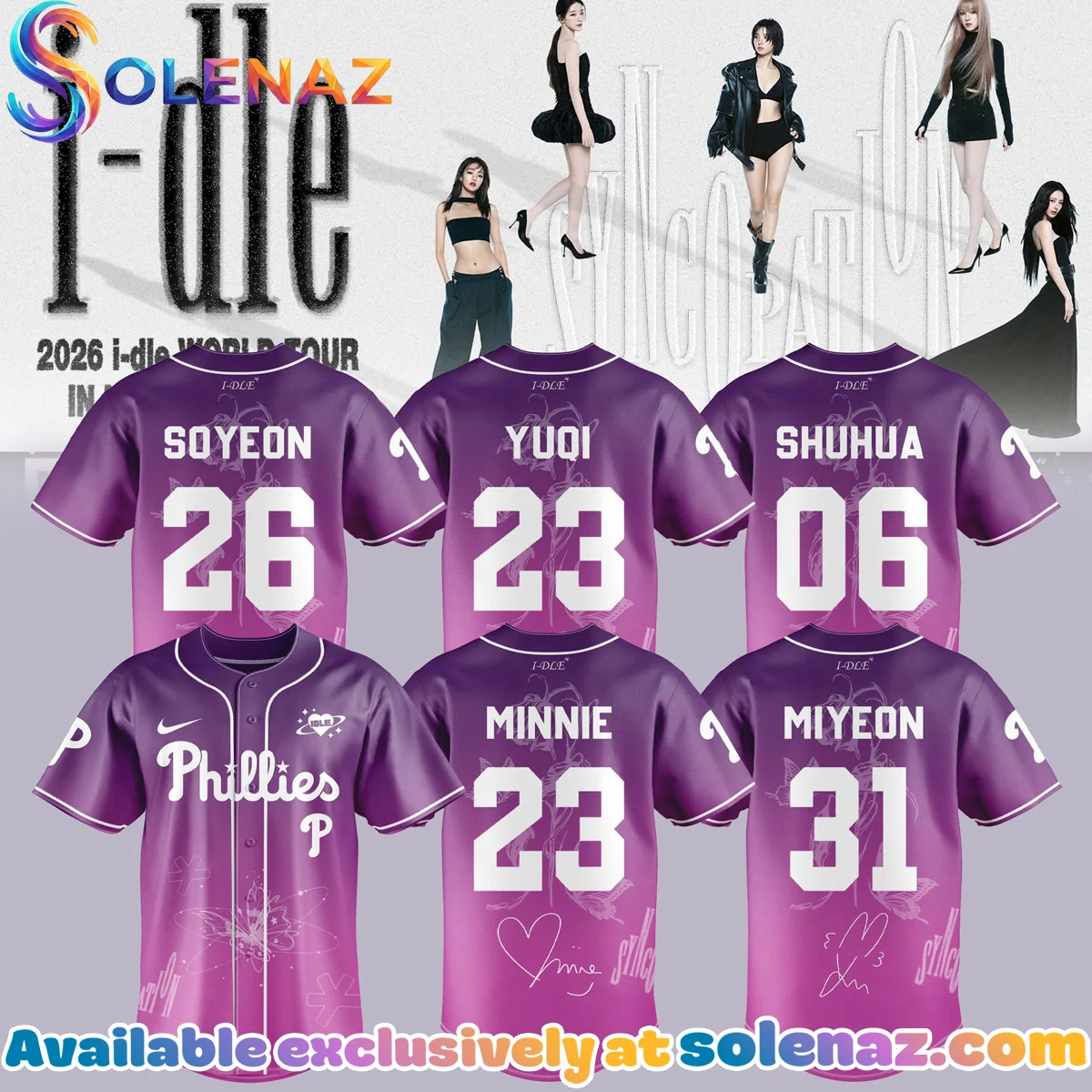 Philadelphia Phillies x i-dle Syncopation World Tour Jersey