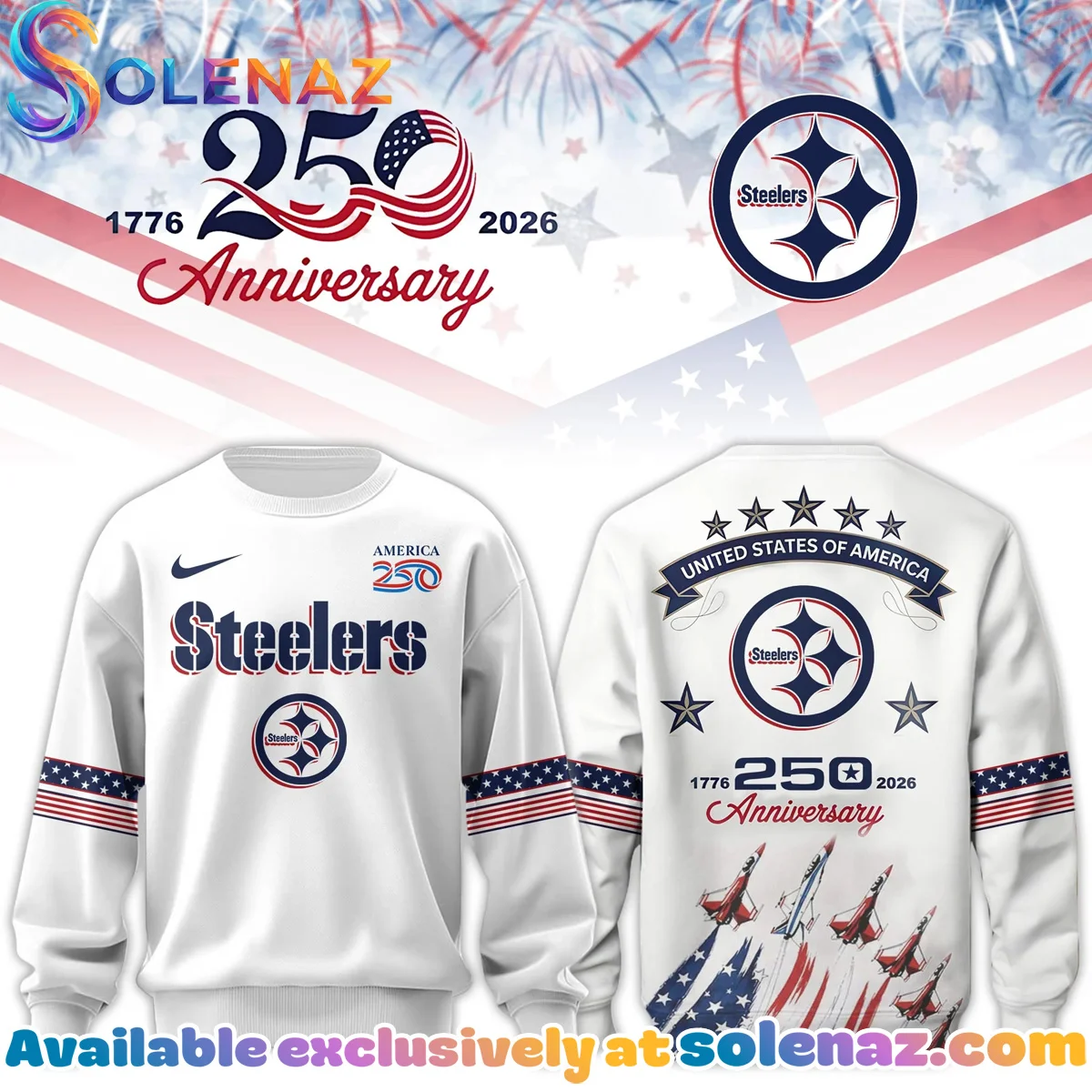 Pittsburgh Steelers United States Semiquincentennial T-Shirt & Hoodie [Batch 2]