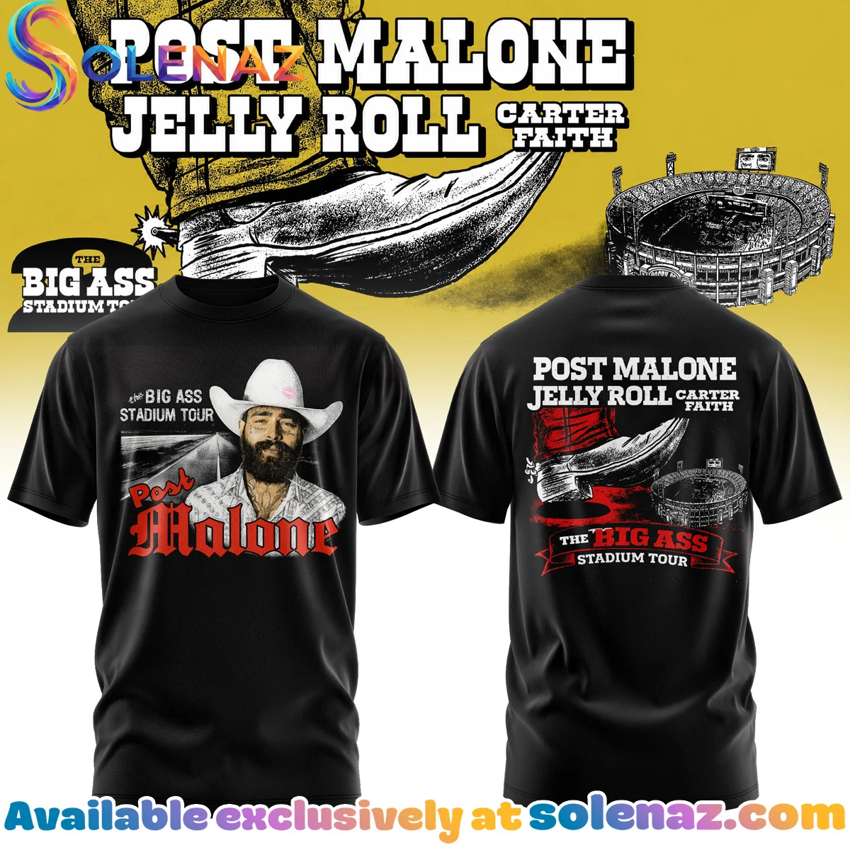 Post Malone The BIG ASS Stadium World Tour Shirt & Hoodie - Series 8