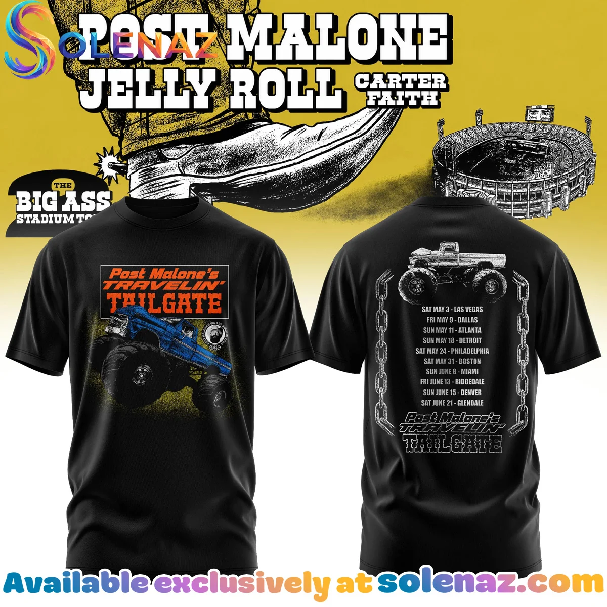 Post Malone The BIG ASS Stadium World Tour Shirt & Hoodie [Batch 11]