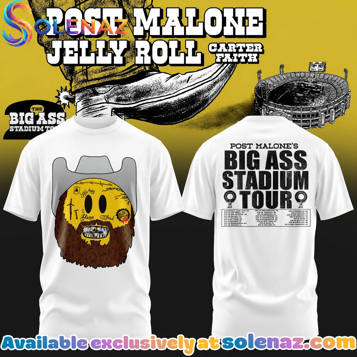 Post Malone The BIG ASS Stadium World Tour Shirt & Hoodie