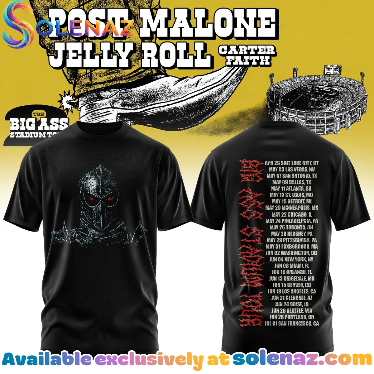 Post Malone The BIG ASS Stadium World Tour Shirt & Hoodie (Design 4)